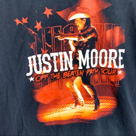 ☀️ Justin’s Moore Concert Band T-shirt Large Black - Picture 3 of 5